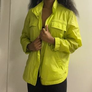 Lime green wind breaker